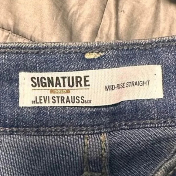 Levi Strauss Signature Gold Mid Rise Straight Jeans – Size 16 W33 L32 #0719 - Picture 3 of 6